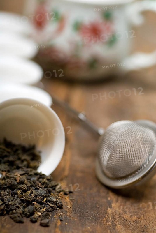 Dry green chinese tea set