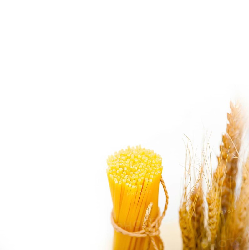 Organic Raw italian pasta and durum wheat grains crop