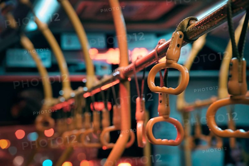 Handbar on a bus