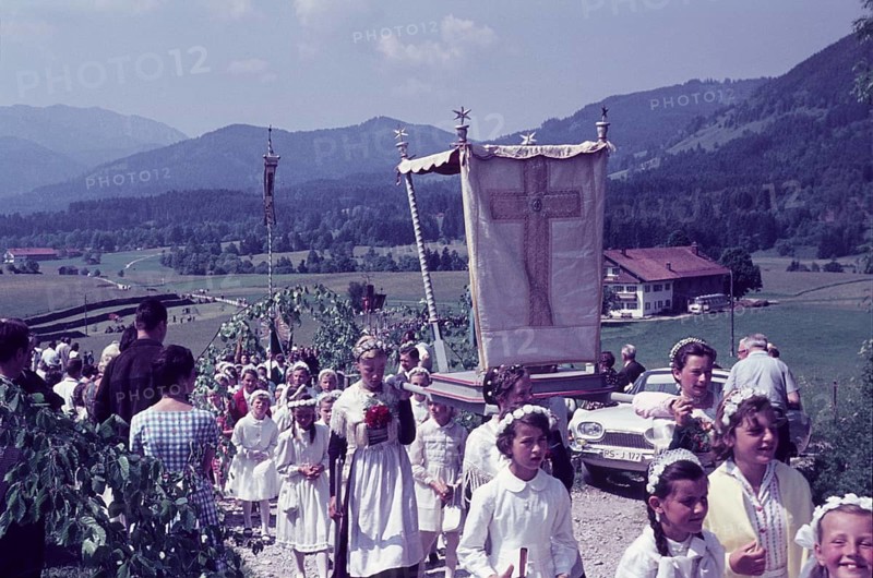 Corpus Christi procession in Wackersberg near Bad Toelz