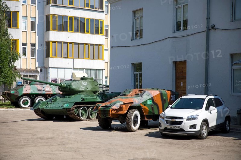 In front of the War Museum in ChiÈ™inau