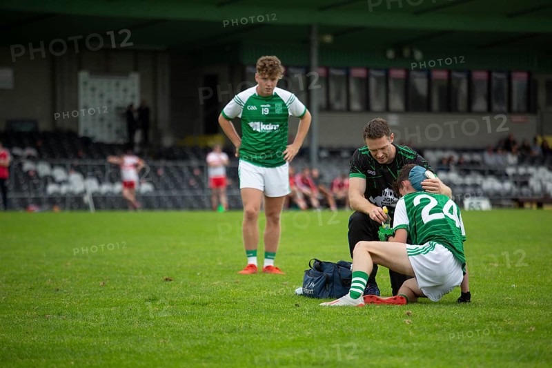 Gaelic football player hurt during a competitive match
