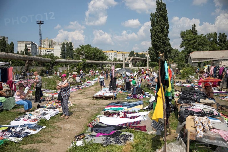 Flea market in ChiÈ™inau Moldova
