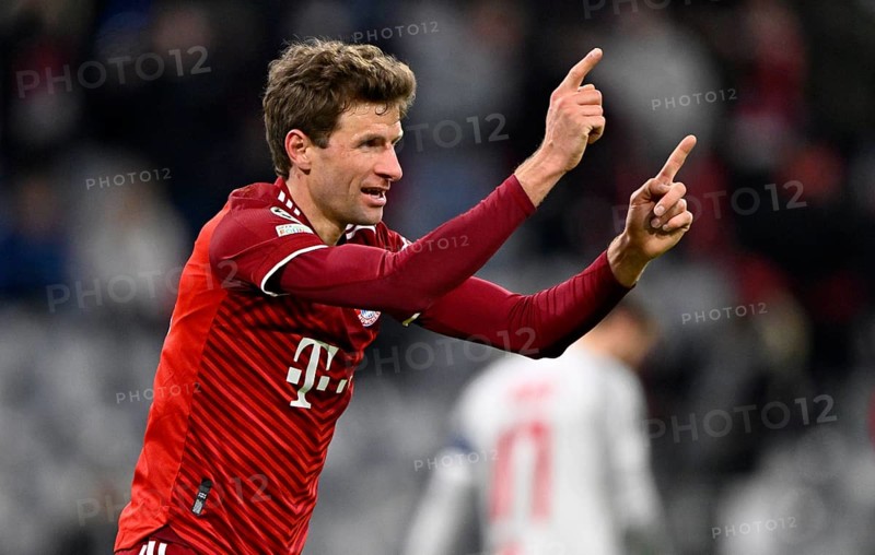 Goal celebration Thomas Mueller FC Bayern Munich FCB
