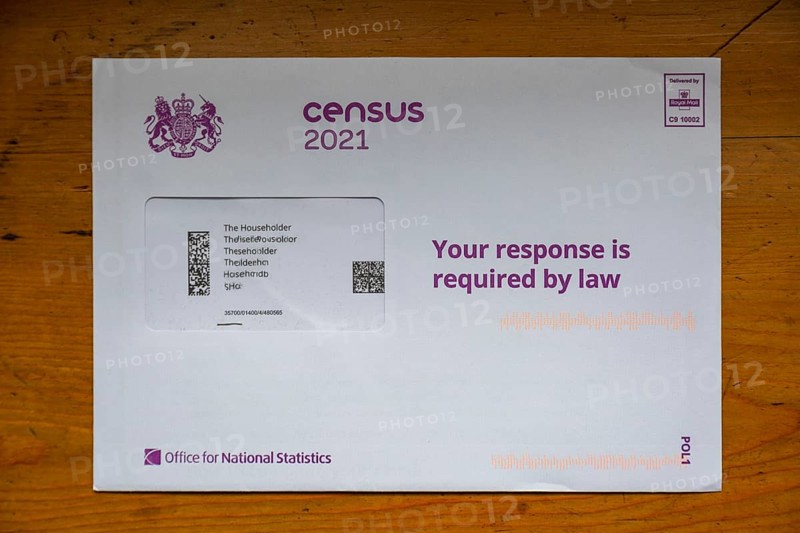 Census 2021 letter envelope from above