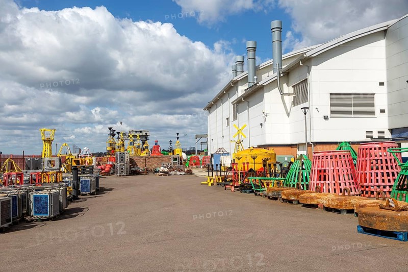Marine navigation equipment storage maintenance yard