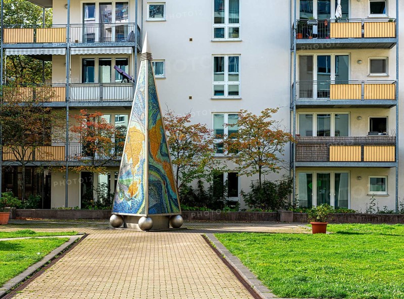 Glass pyramid on a backyard in Albrechtstrasse in Mitte