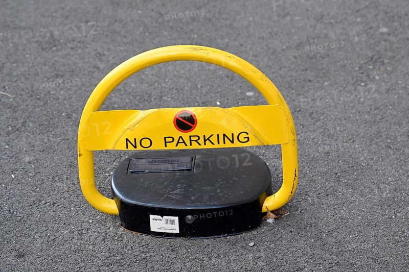 Solar parking barrier