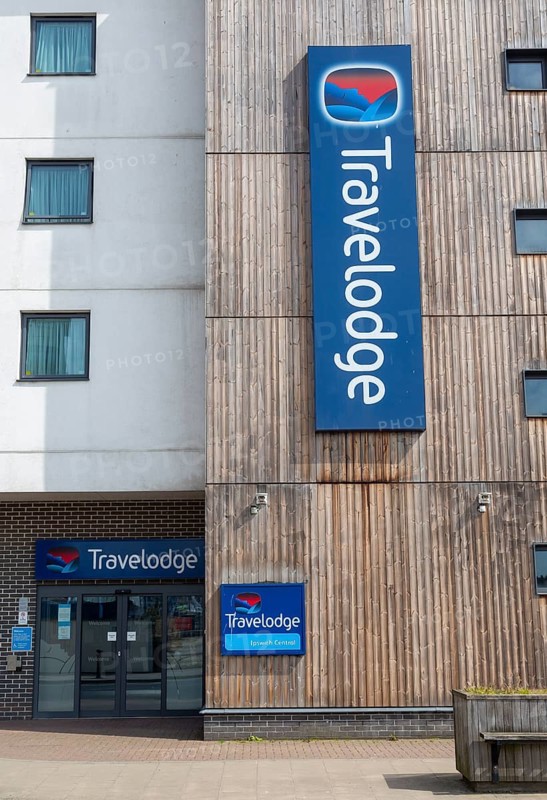 Modern Travelodge hotel building Duke Street