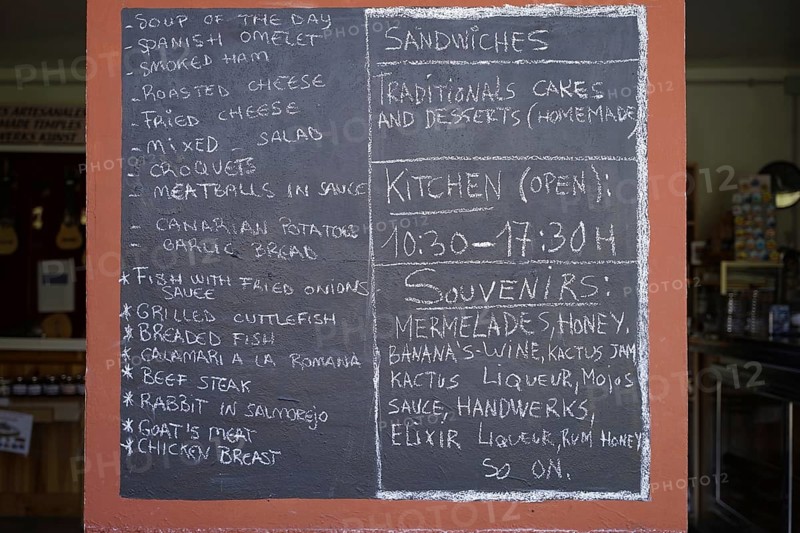 Menu at Restaurant
