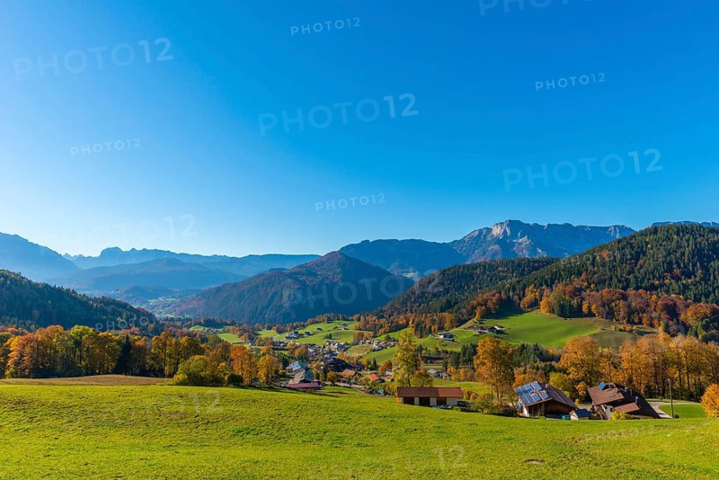Oberau district with Alpine panorama