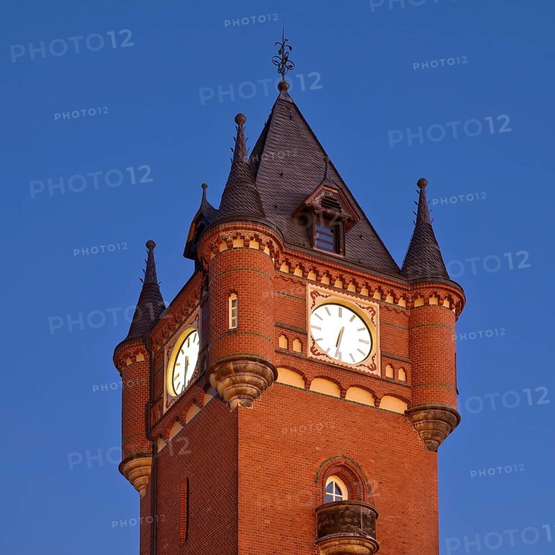 Old town hall tower in the evening