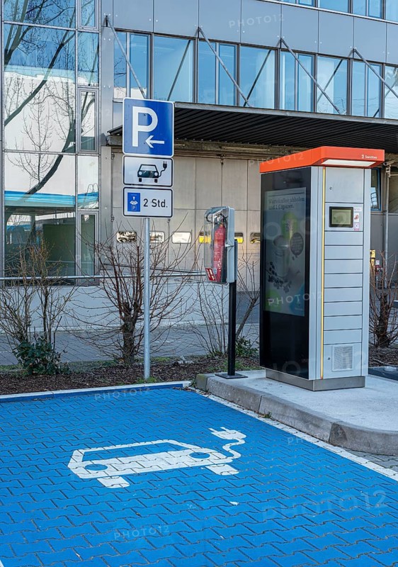 Special parking space for electric cars