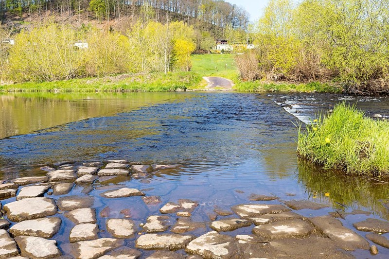 Crossable ford of the Zschopau in Limmritz
