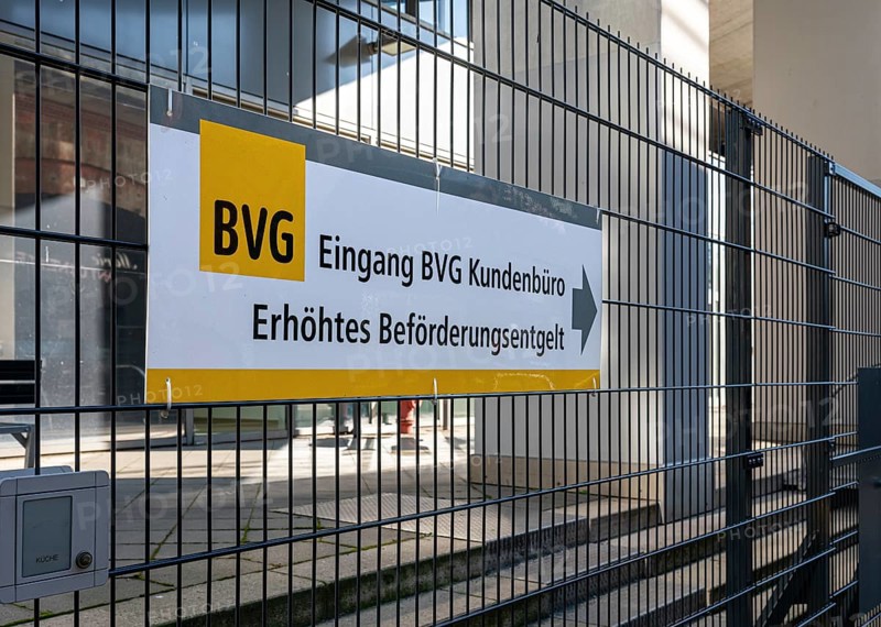 Entrance to the customer office of Berliner Verkehrsbetriebe