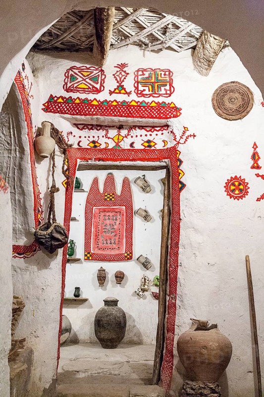 A berber house within the ancient walls of the mud city in the Oasis of Ghadames