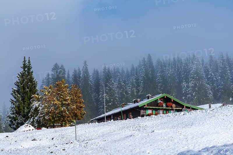 First snow in October at the Winklmoosalm