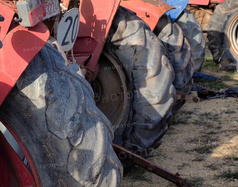 Tyres of several tractors