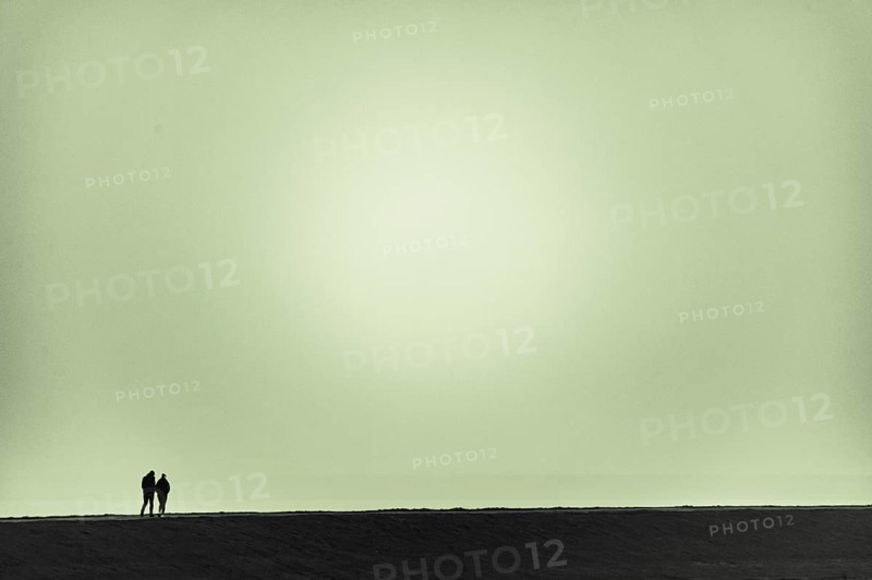Walkers on the North Sea coast
