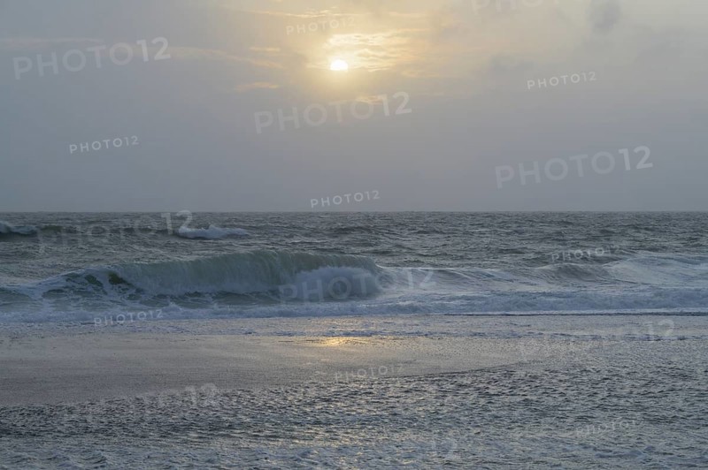 North sea with storm clouds