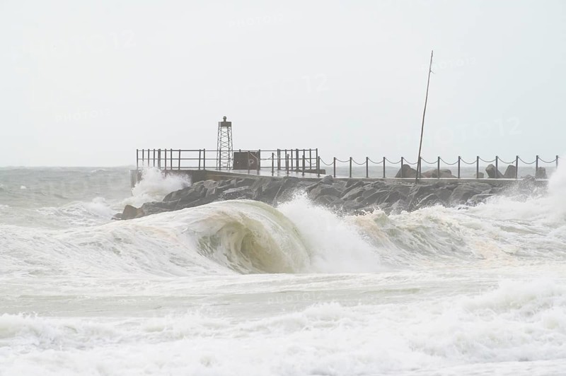 Pier at storm