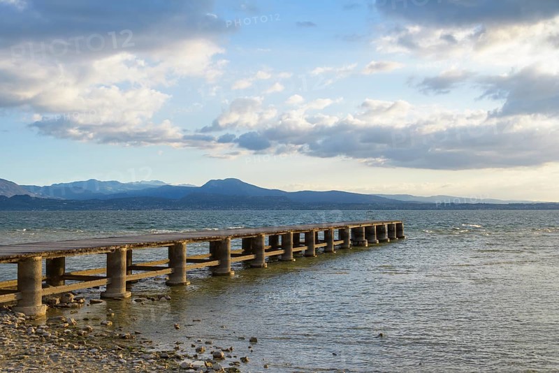 Wooden jetty on the lake