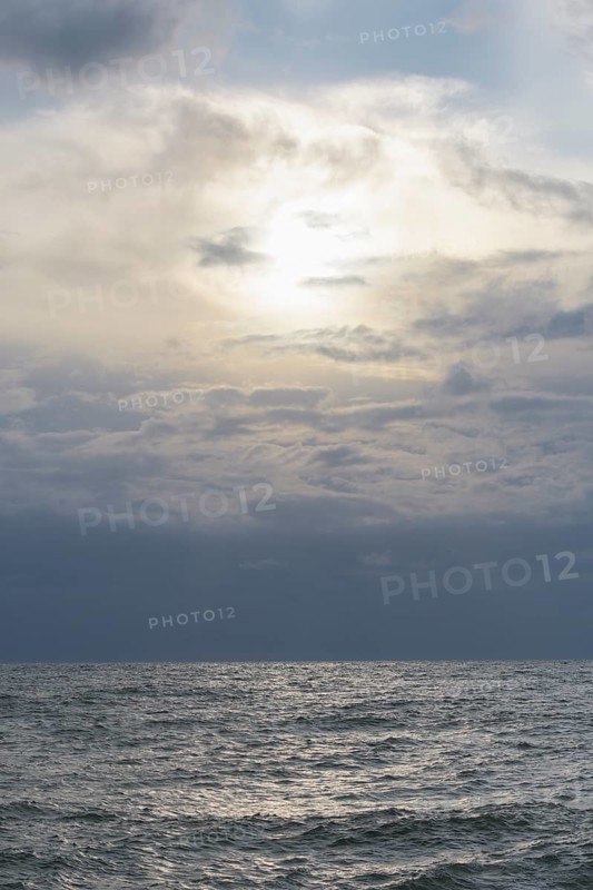 North sea with storm clouds