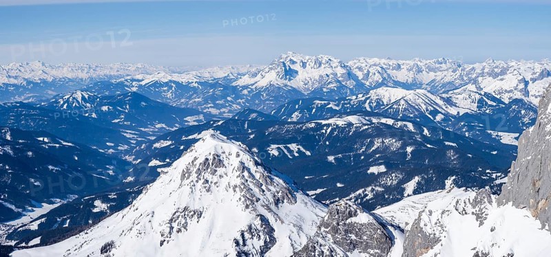 Blue sky over winter landscape