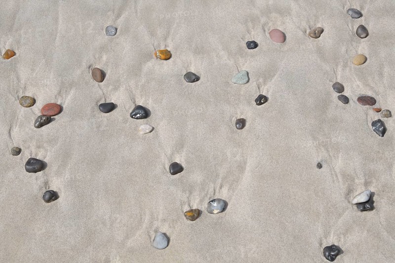 Sandy beach with pebble