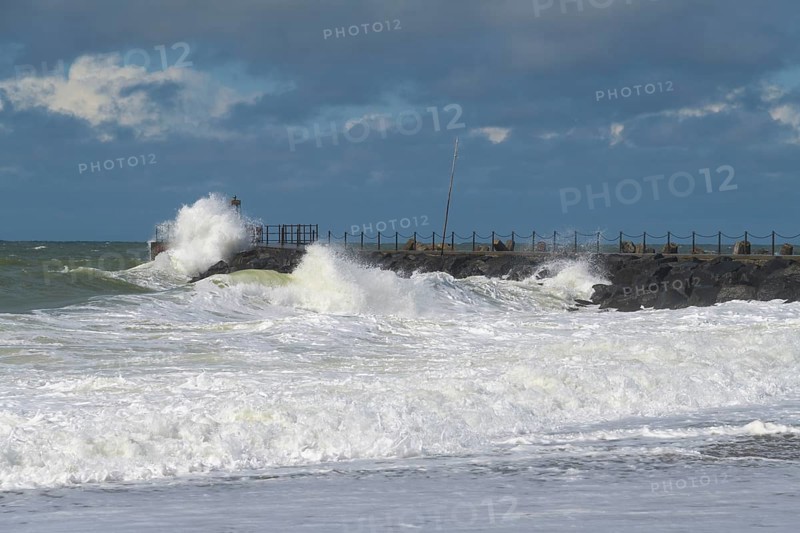 Pier at storm