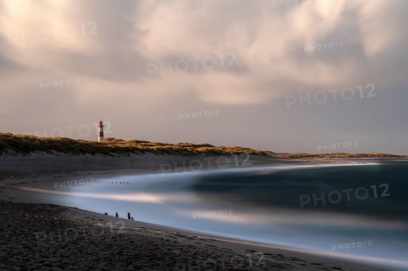North Sea coast with List-ost lighthouse
