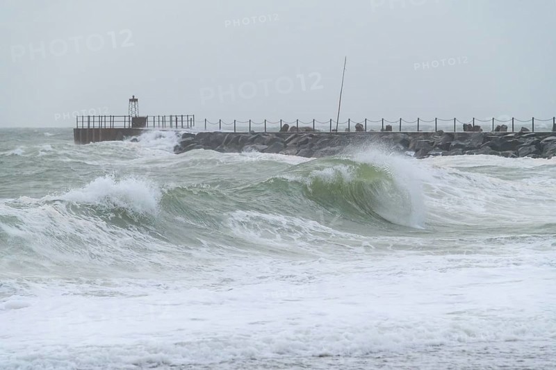 Pier at storm