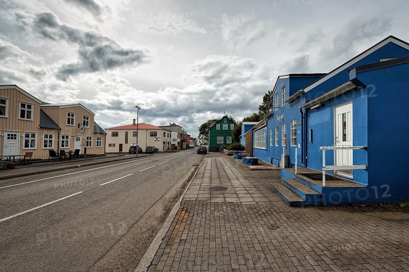 Different coloured houses