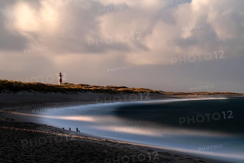 North Sea coast with List-ost lighthouse