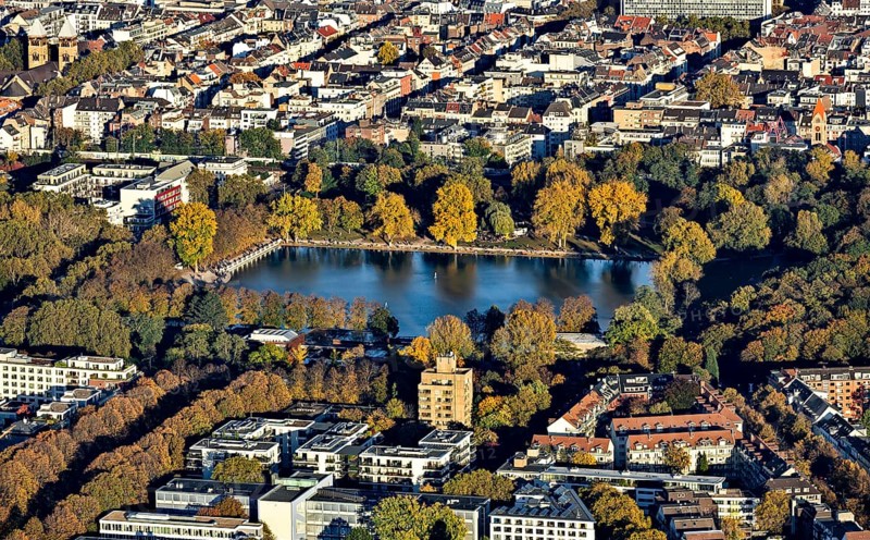 Aachen pond in the inner green belt