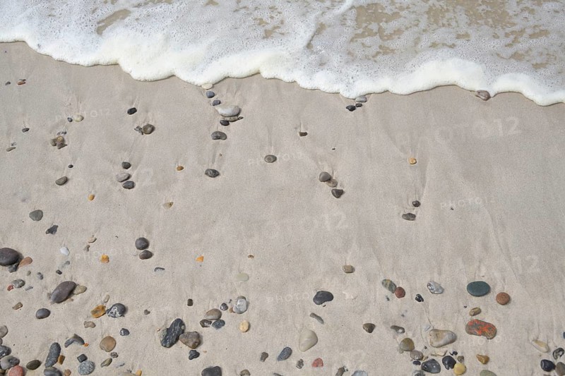 Sandy beach with pebble