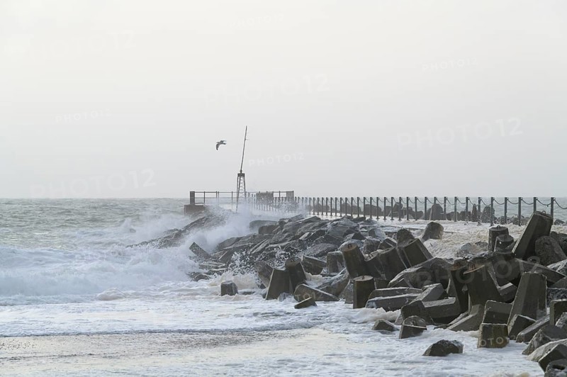 Pier at storm