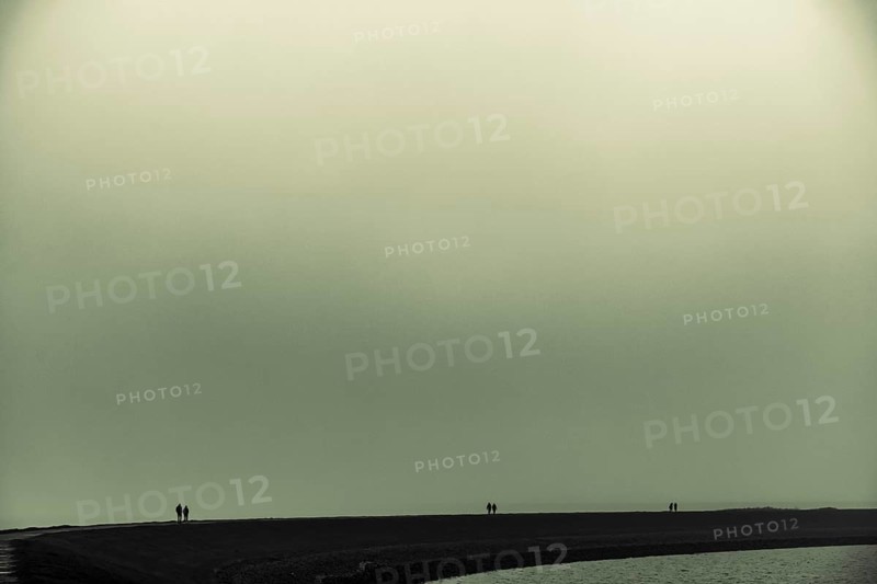 Walkers on the North Sea coast