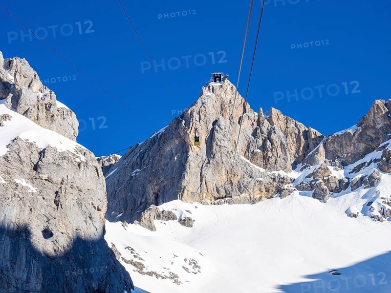 Blue sky over the Dachstein mountains