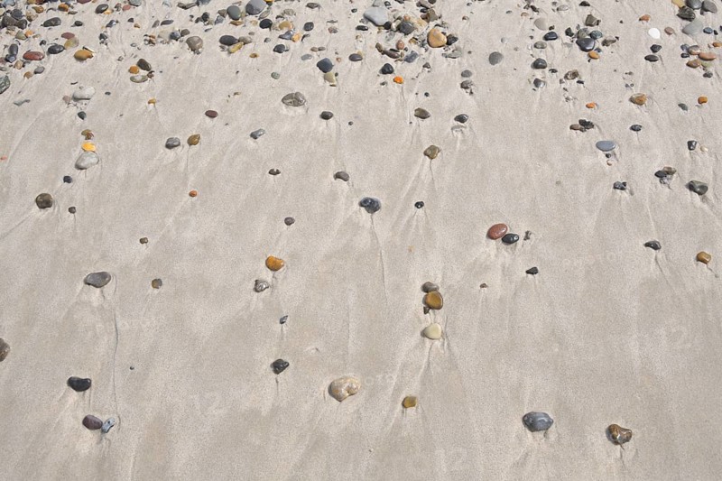 Sandy beach with pebble