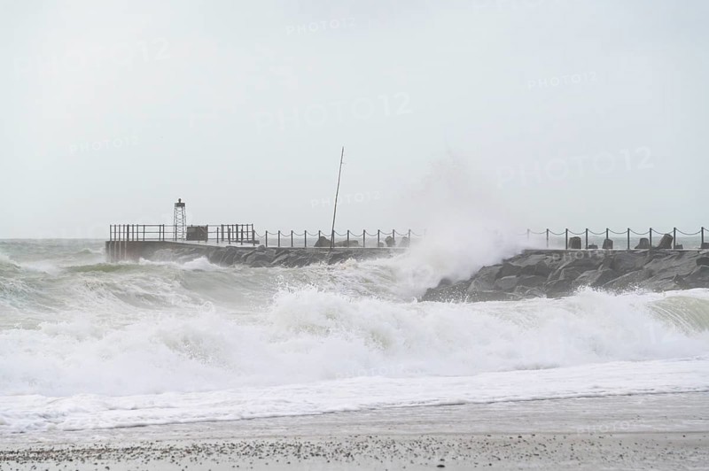 Pier at storm
