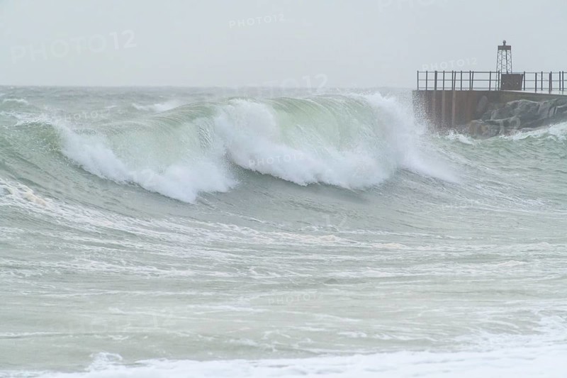 Pier at storm