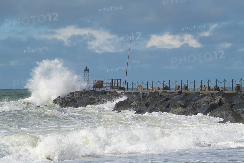 Pier at storm