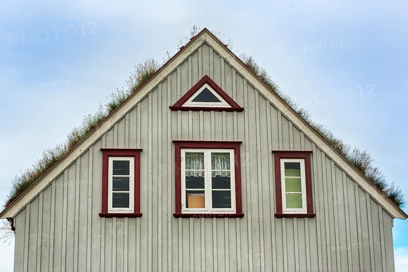 Grass sod house
