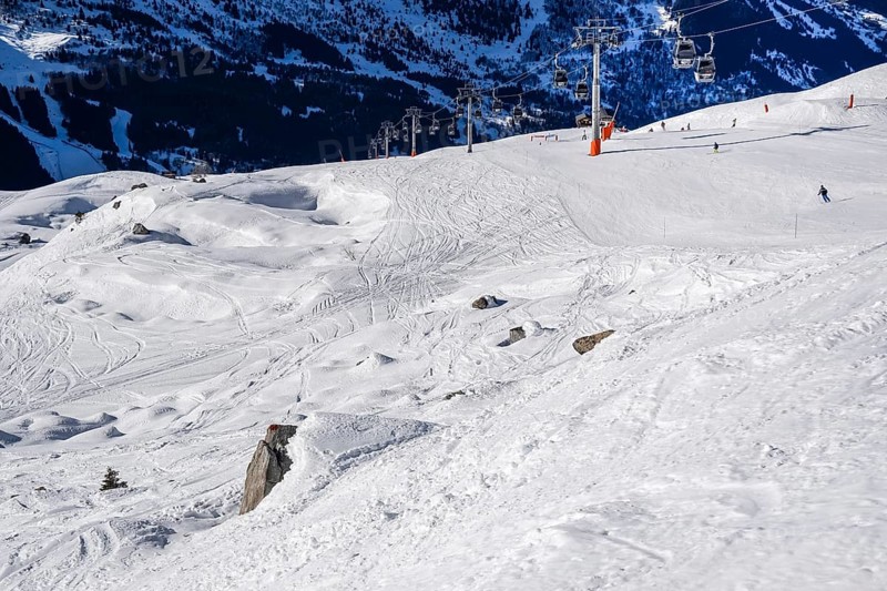 Michael Schumacher accident site at the top of the Sauliere between the Chamois