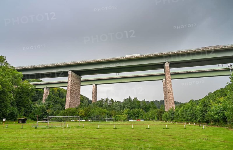 Motorway A7 Werratal bridges Hedemuenden