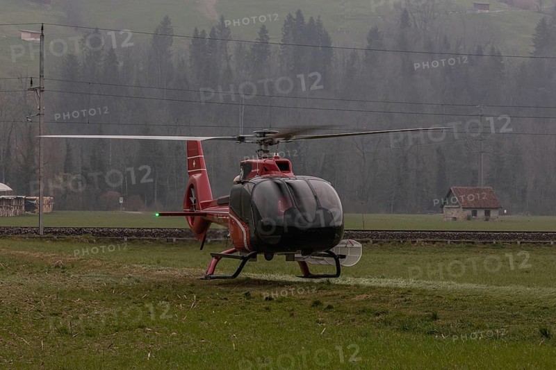 Helicopter type EC-130 T2 of the company Airport Helicopter AG