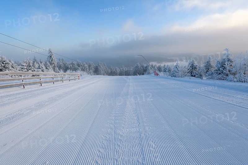 Ski slope in the morning