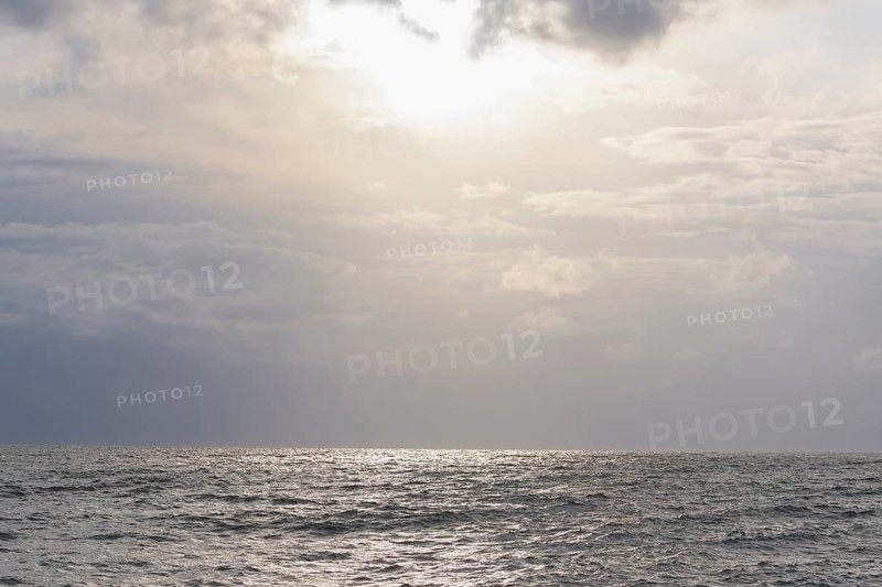 North sea with storm clouds