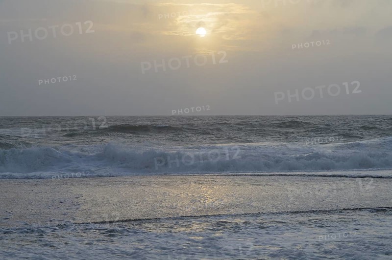 North sea with storm clouds
